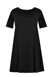 Dress A-line COTTON - black - #4