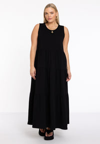 Dress puckering COTTON - black - #2