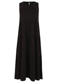 Dress puckering COTTON - black - #4