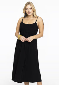 Dress spaghetti elastic waist DOLCE - black - #1