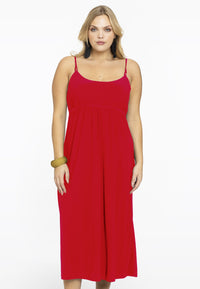 Dress spaghetti elastic waist DOLCE - red - #1