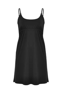 Slip dress elastic waist VISCOSE - black - #4