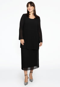 Tunic irregular plissé - black - #2