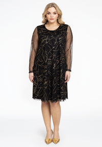 Dress A-line GOLD CRUSH - black - #1