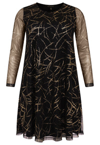 Dress A-line GOLD CRUSH - black - #4