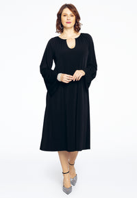 Dress A-line with chain DOLCE - black - #1