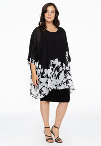 Tunic square BOUQUET - black - #2