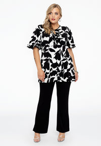 Tunic flare frilled sleeves VITTORIA - white - #2