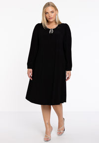 Kleid A-Linie mit Schleife in Strass DOLCEDress A-line Strass Ribbon DOLCE - black - #2