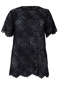 Shirt Tee LACE - black - #4