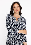 Kleid mit V-Ausschnitt COLLIERDress V-neck COLLIER - blue - #5