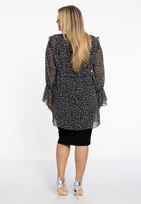 Cardigan ruffled LEONA - grey - #3