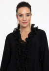 Blouse A-line plisse ruffles DOLCE - black - #5