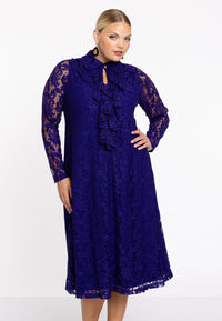 Dress A-line volants LACE - purple - #1