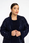 Strickjacke onda - blau