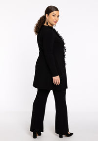 Tunic wide bottom plisse tape DOLCE - black - #3