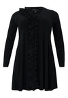 Tunic wide bottom plisse tape DOLCE - black - #4