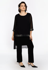 Dress with beads CHIFFON - black - #2