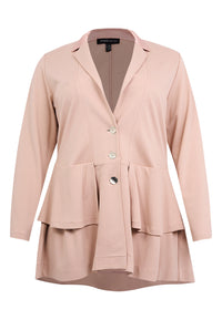 Jacket peplum ECO VERO - light brown - #5