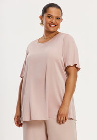 T-shirt POWDER SATIN - light brown - #1