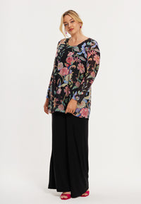 Tunic ORIENTAL FLOWER - black - #2