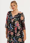 Dress volant ORIENTAL FLOWER - black - #1
