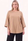Top eco vero FLOWER - light brown - #2