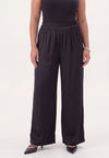 Trousers straight SATIN - black - #2