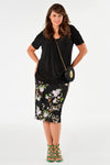 Shirt a-symmetric drape neck DOLCE - black - #2