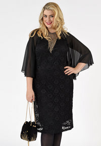 Dress lace voile sleeve - black - #2