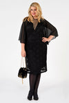 Dress lace voile sleeve - black - #1