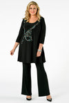 Shirt wide bottom stones DOLCE - black - #1