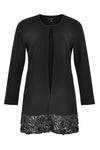 Jacket leather roses stroke - black - #4