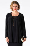 Shirt pleated necklace DOLCE - black - #1
