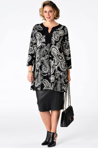 Shirt wide bot contrast SUE - black - #1