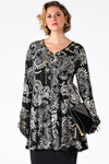 Shirt wide bot necklace SUE - black - #1