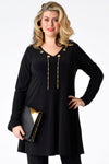 Shirt wide bot necklace DOLCE - black - #1