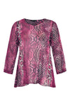 Tunic v-neck PINK SNAKE - pink - #3