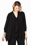 Blouse scarf lace cuff DOLCE - black - #1