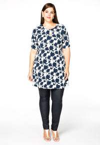 Tunic wide bottom CLAUDIA - white - #2