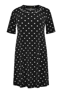 Dress pearl neck DOTS - black - #2