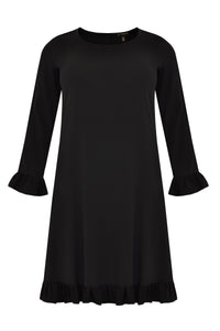 Dress ruffled COSI - black - #4