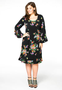Dress ruffled ROSA - black - #2