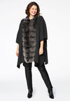 Poncho fur collar - black - #2