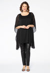 Tunika voile mit diamantband - Schwarz