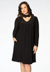 Dress DOLCE flower collar - black - #1