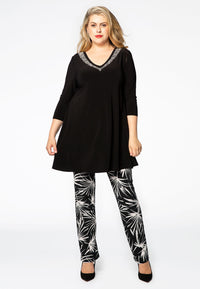 Tunic wide bottom beaded DOLCE - black - #2