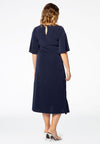 Dress asymmetric frill DOLCE - blue - #3