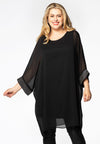 Tunic beaded cuff VOILE - black - #1