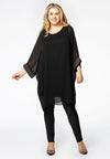 Tunic beaded cuff VOILE - black - #2